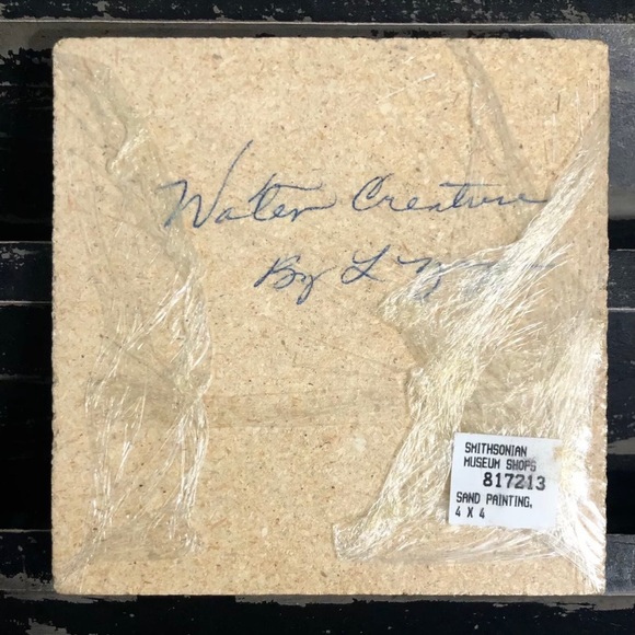 L. YAZZIE Rare Vintage Navajo Native American “Water Creature” Sand Painting - Picture 2 of 2